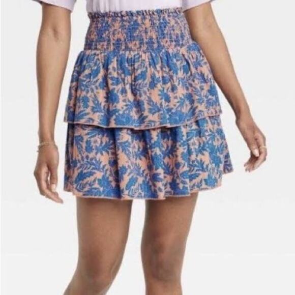 UNIVERSAL THREAD WOMEN'S SHORT TIERED RUFFLE MINI PINK BRAND NEW XXL - Picture 2 of 6